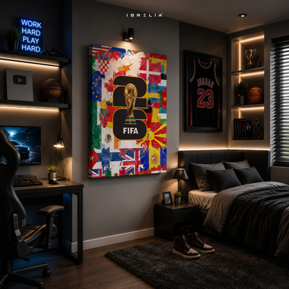 FIFA World Cup 2026 Global Nations Wrapped Frame Wall Art | International Football Edition | IBRELIA™