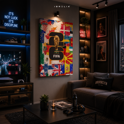 FIFA World Cup 2026 Global Nations Wrapped Frame Wall Art | International Football Edition | IBRELIA™