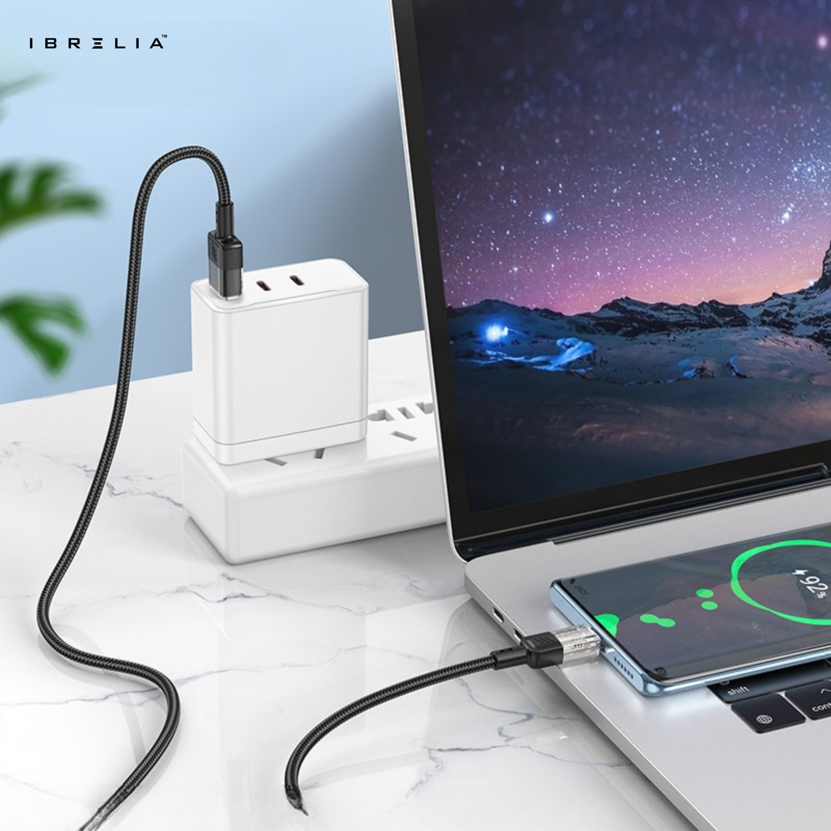 HOCO U129 Spirit Transparent 3A Charging Cable (USB-A to Type-C) | IBRELIA™