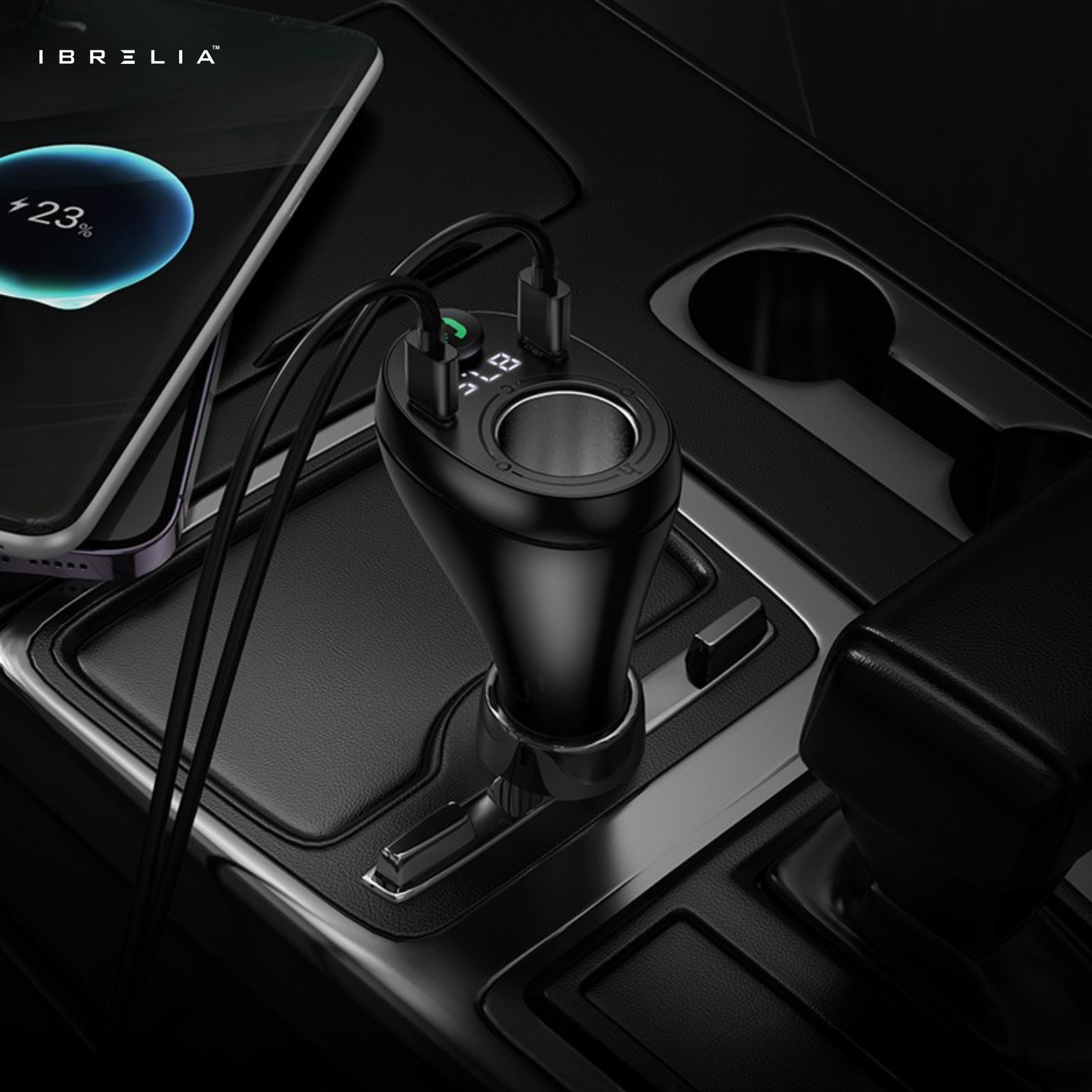 HOCO E88 – 120W High-Power Car Charger + BT FM Transmitter | IBRELIA™