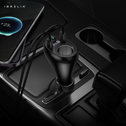 HOCO E88 – 120W High-Power Car Charger + BT FM Transmitter | IBRELIA™