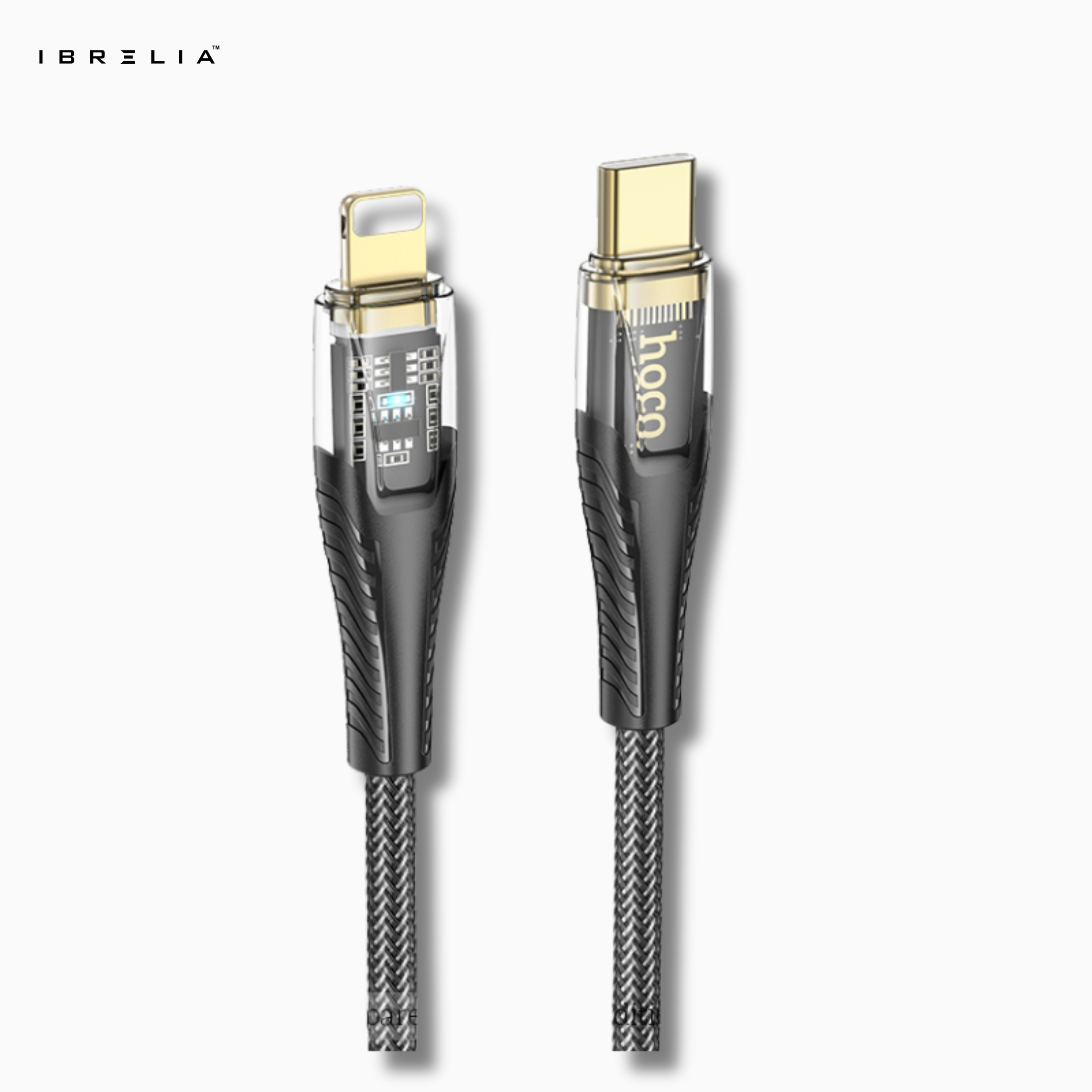 HOCO U121 Transparent Discovery Edition PD 27W Charging Cable (USB-C to iP) | IBRELIA™