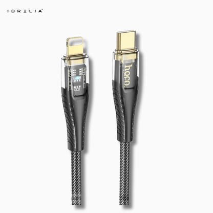 HOCO U121 Transparent Discovery Edition PD 27W Charging Cable (USB-C to iP) | IBRELIA™