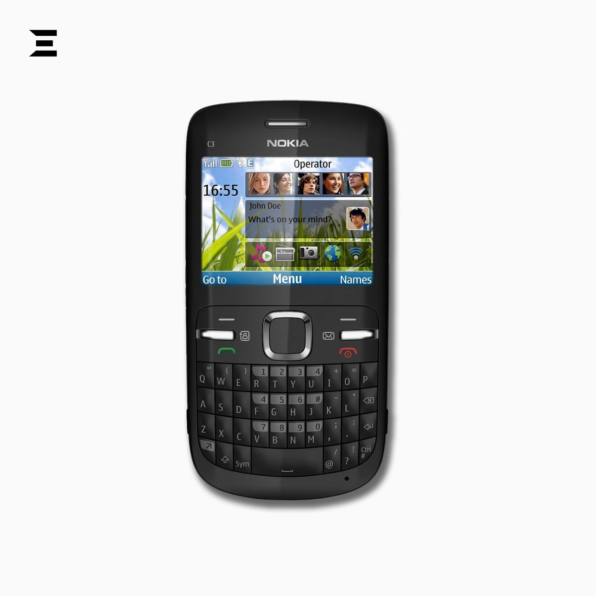 Nokia C3 Black | Brand New | Original Nokia QWERTY Phone | Phone Only – No Accessories Included