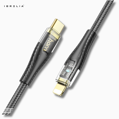 HOCO U121 Transparent Discovery Edition PD 27W Charging Cable (USB-C to iP) | IBRELIA™