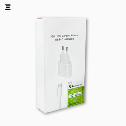35W USB - C Power Adapter + Type - C to Type - C Cable (2 - Pin, 1m) | IBRELIA™ - IBRELIA