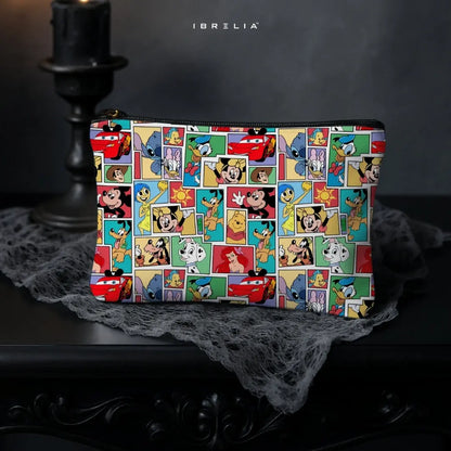 Pop Culture Collage Makeup & Pencil Pouch – Double-Sided Print – IBRELIA™