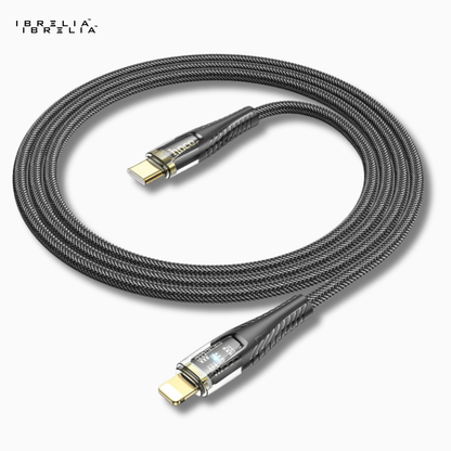 HOCO U121 Transparent Discovery Edition PD 27W Charging Cable (USB-C to iP) | IBRELIA™