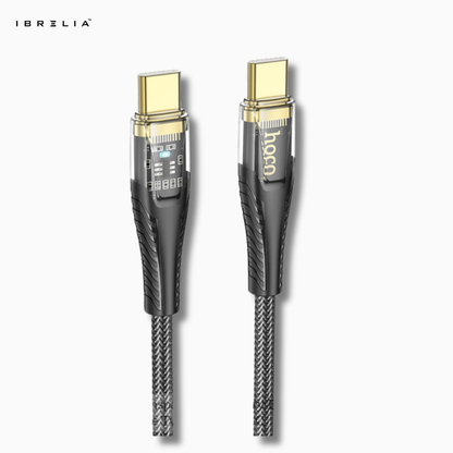 HOCO U121 Transparent Discovery Edition 60W Charging Data Cable (USB-C to USB-C) | IBRELIA™