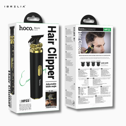 HOCO HP22 Retro Engraving Electric Hair Clipper | Adjustable Blade Angle | 7000 RPM Motor | IBRELIA™