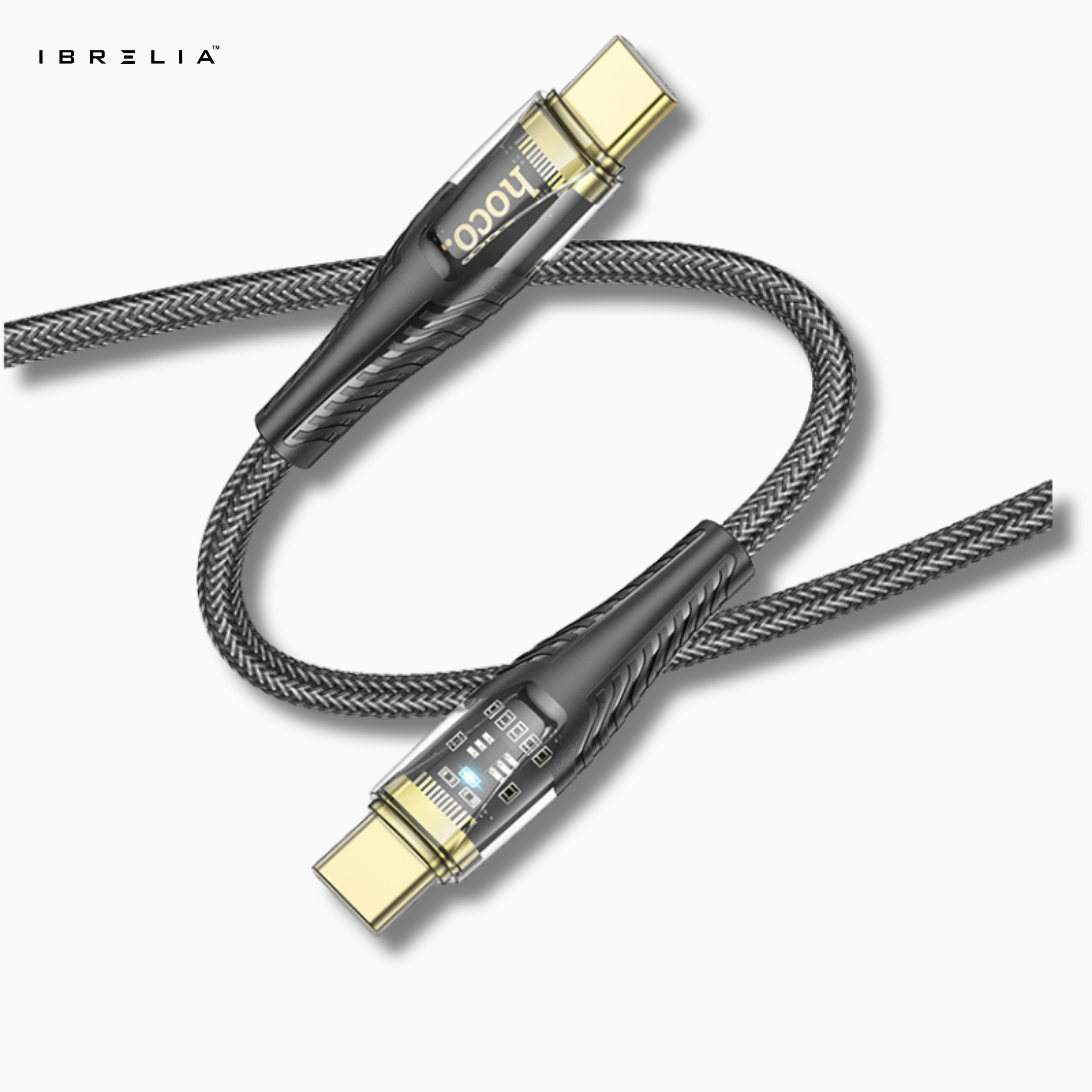 HOCO U121 Transparent Discovery Edition 60W Charging Data Cable (USB-C to USB-C) | IBRELIA™