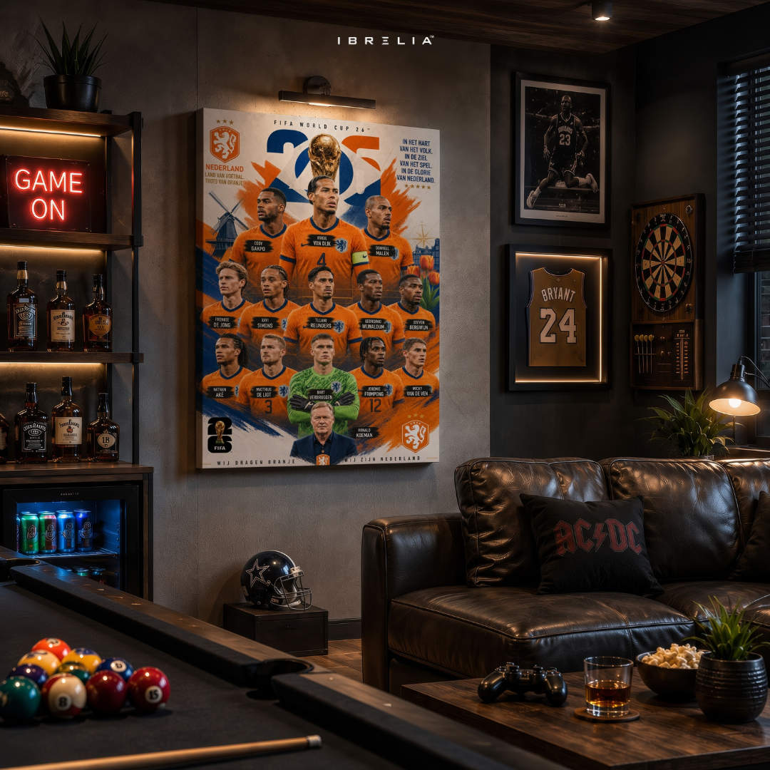Netherlands FIFA World Cup 2026 Team Wall Art – Oranje Football Poster | IBRELIA™