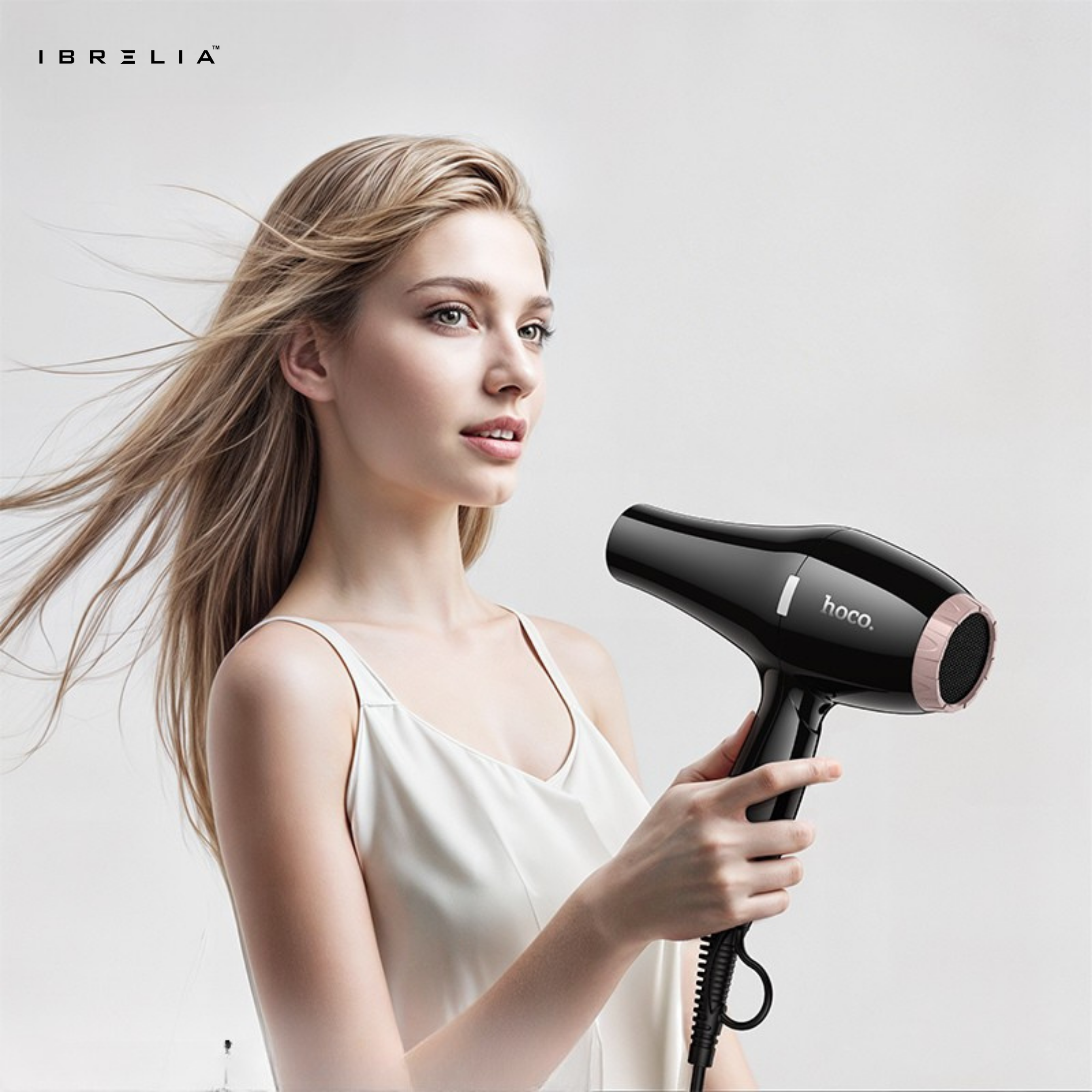 HOCO HP17 Professional Hot & Cold Air Hair Dryer | 1650W Powerful Motor | 3 Heat Modes & 2 Speed Settings | IBRELIA™