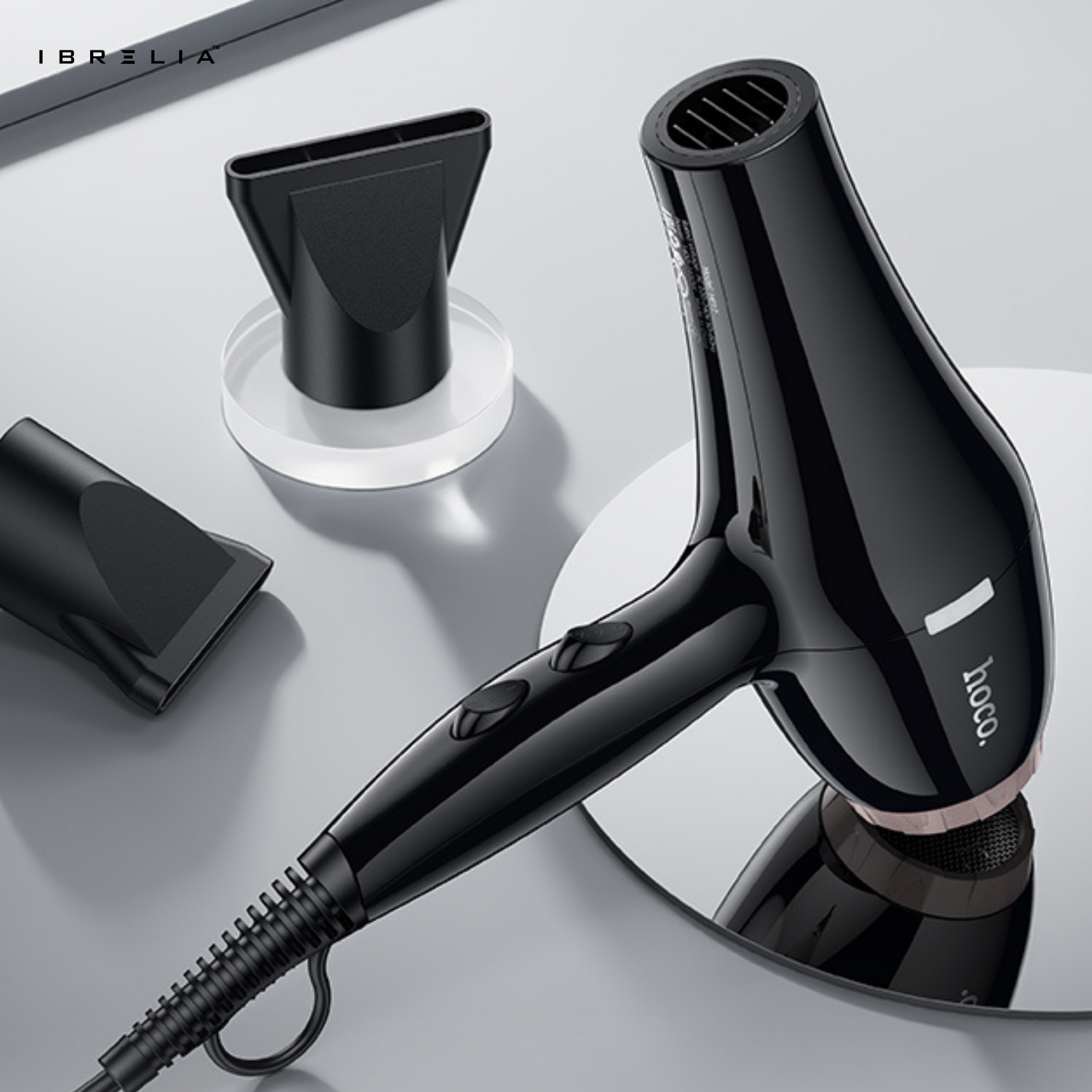HOCO HP17 Professional Hot & Cold Air Hair Dryer | 1650W Powerful Motor | 3 Heat Modes & 2 Speed Settings | IBRELIA™