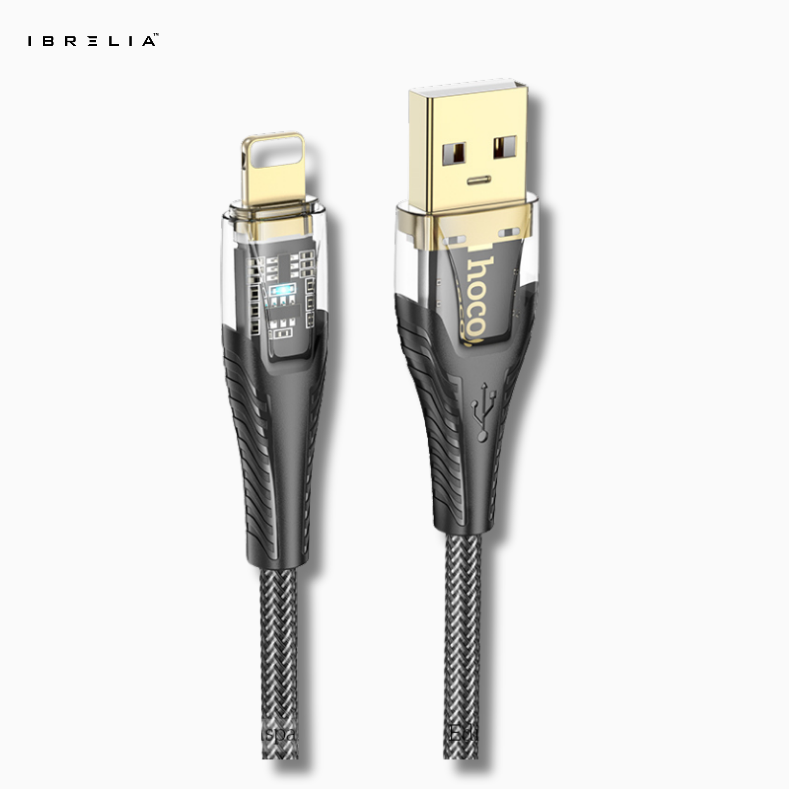 HOCO U121 Transparent Discovery Edition 2.4A Charging Data Cable (USB-A to iP) | IBRELIA™