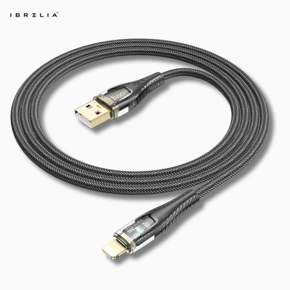 HOCO U121 Transparent Discovery Edition 2.4A Charging Data Cable (USB-A to iP) | IBRELIA™