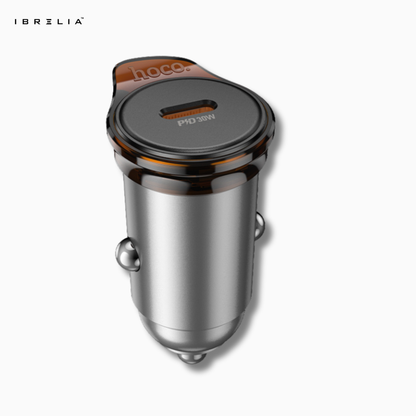HOCO NZ16 Rigorous PD30W Mini Car Charger | 30W Fast Charging | IBRELIA™