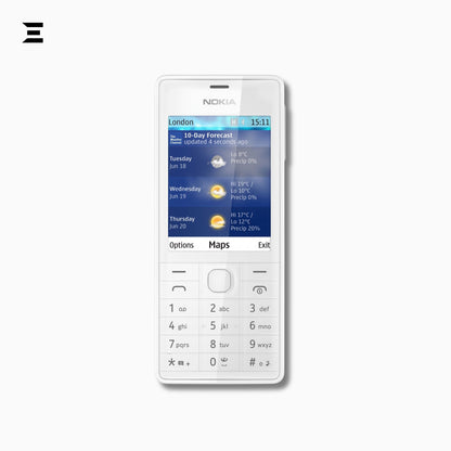 Nokia 515 White | Brand New Premium Aluminium Body 3G Classic Mobile Phone | 5MP Camera | Original Box