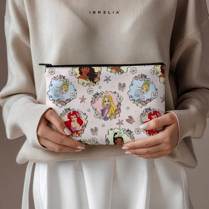 Fairytale Princess Garden Makeup & Pencil Pouch – Double-Sided Print – IBRELIA™