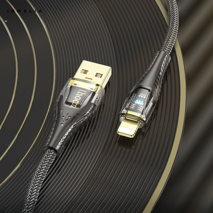 HOCO U121 Transparent Discovery Edition 2.4A Charging Data Cable (USB-A to iP) | IBRELIA™
