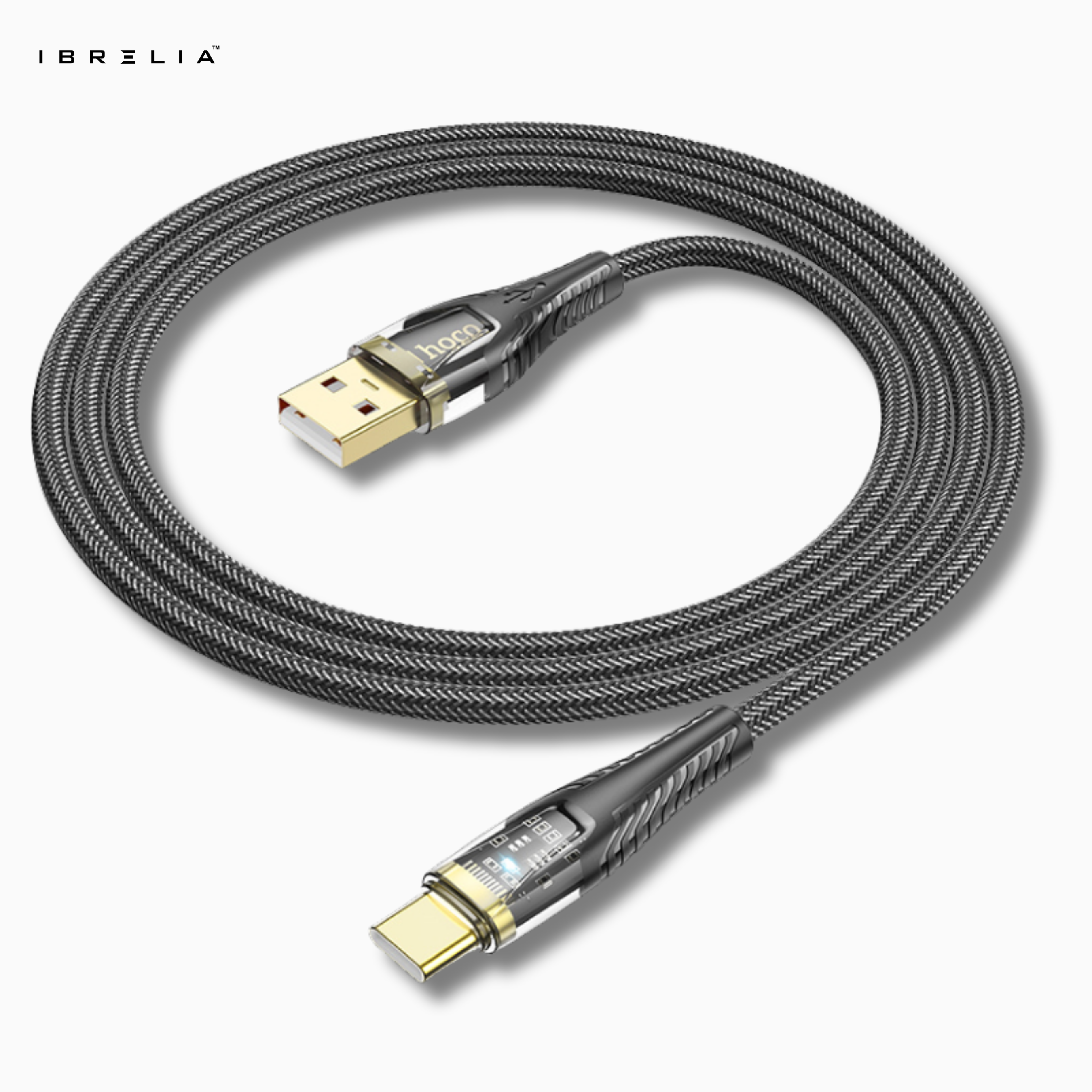 HOCO U121 Transparent Discovery Edition 2.4A Charging Data Cable (USB-A to Type-C) | IBRELIA™