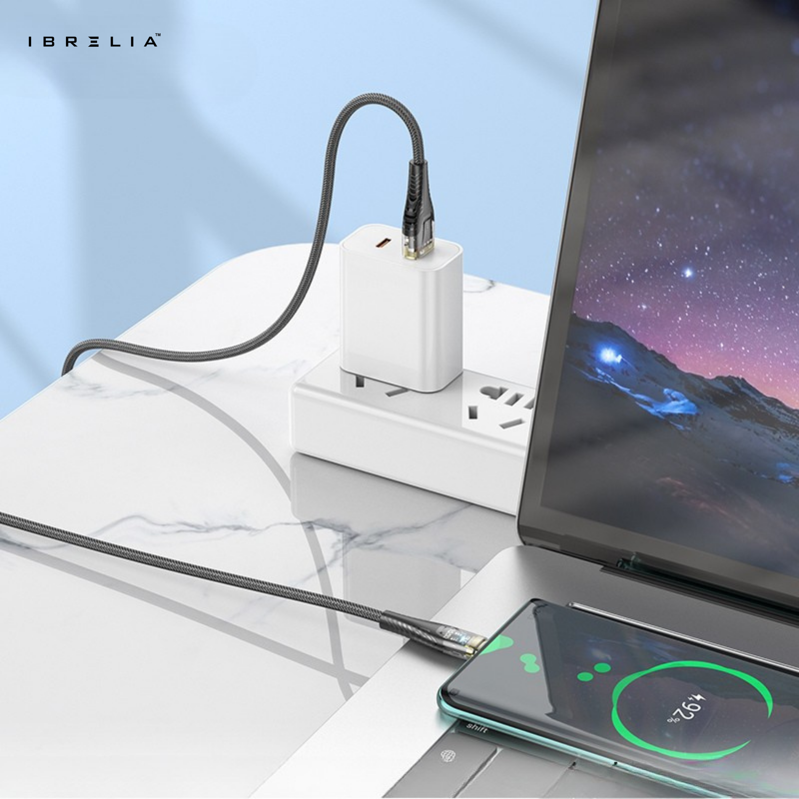 HOCO U121 Transparent Discovery Edition 2.4A Charging Data Cable (USB-A to Type-C) | IBRELIA™