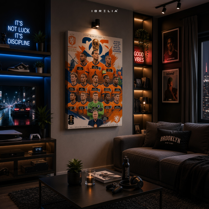 Netherlands FIFA World Cup 2026 Team Wall Art – Oranje Football Poster | IBRELIA™