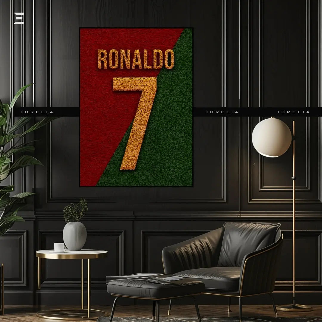 Cristiano Ronaldo “CR7” Jersey Number Resin Wall Art – Portugal Edition | IBRELIA IBRELIA