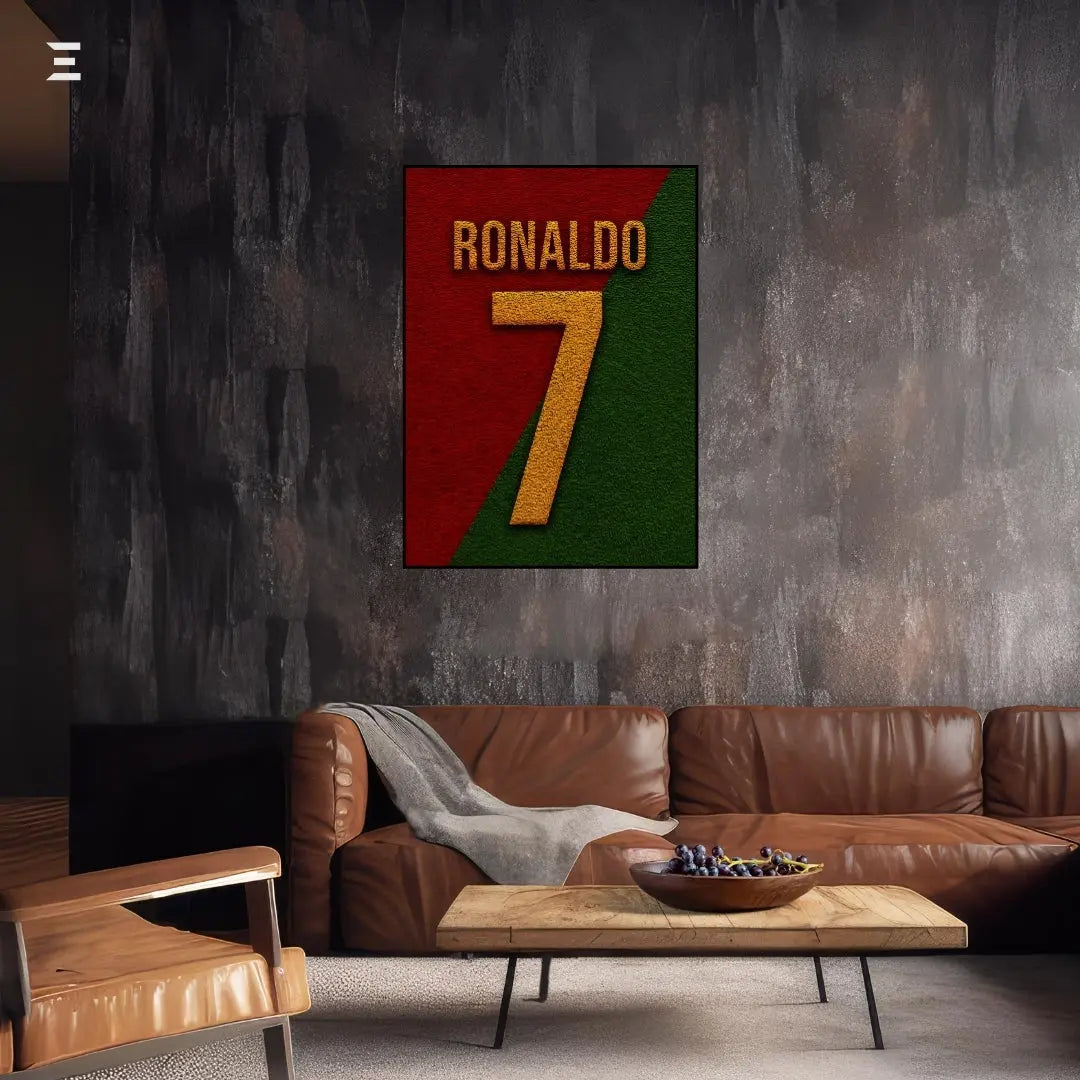 Cristiano Ronaldo “CR7” Jersey Number Resin Wall Art – Portugal Edition | IBRELIA IBRELIA