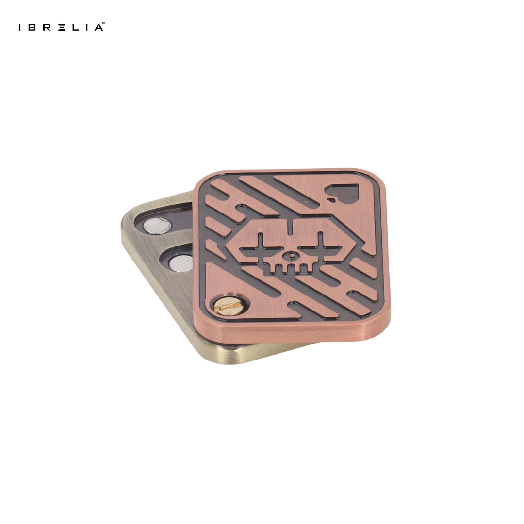 King & Skull Magnetic Metal Slider – Premium Fidget Toy (Gold & Copper Edition) IBRELIA