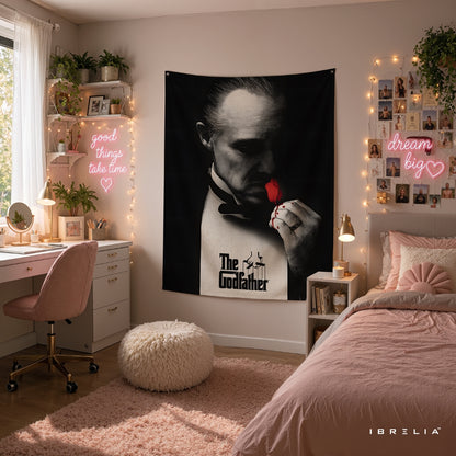 The Godfather Rose Tapestry – Iconic Movie Wall Hanging for Home, Office & Man Cave