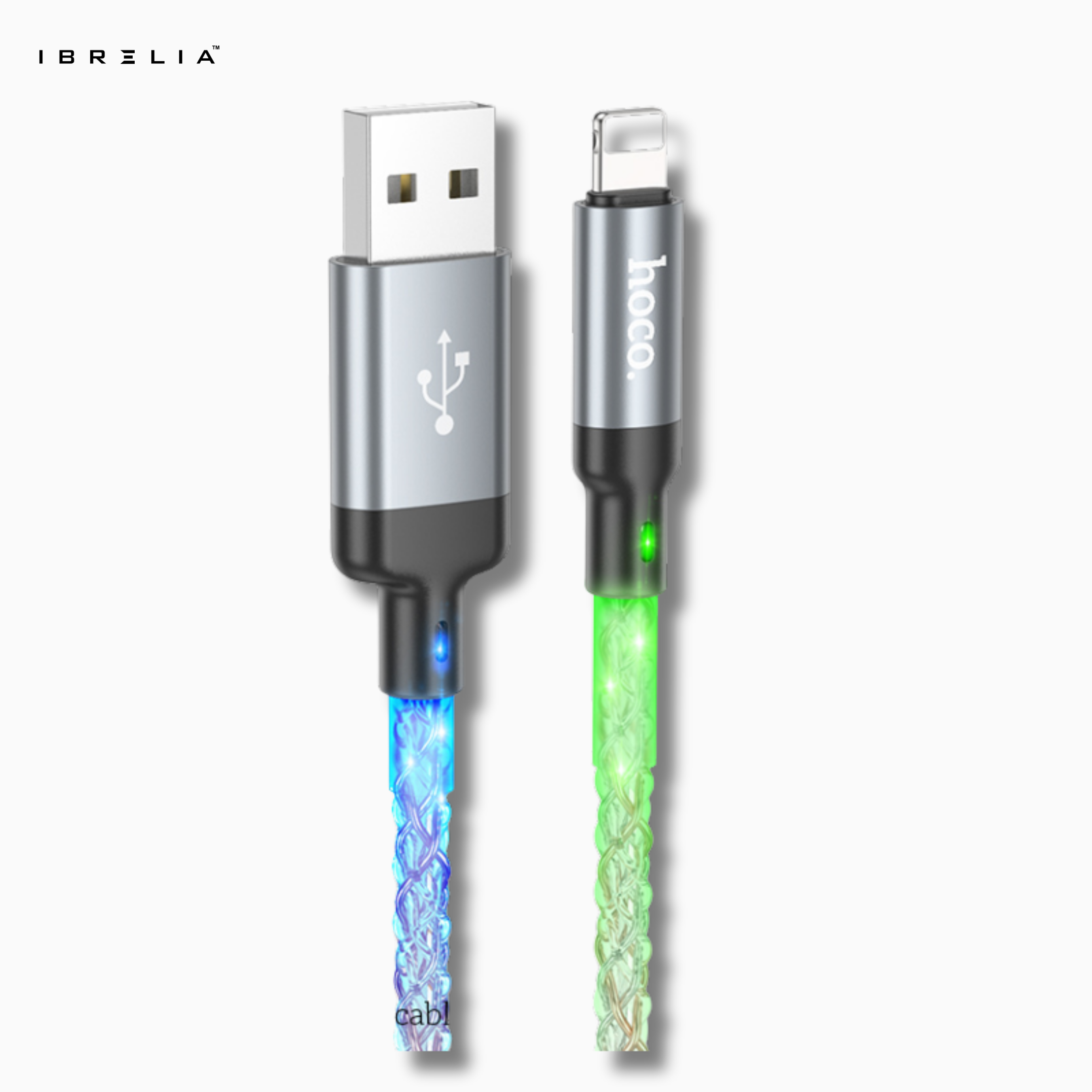HOCO U112 Shine LED Charging Data Cable 2.4A (USB-A to iPhone) | IBRELIA™