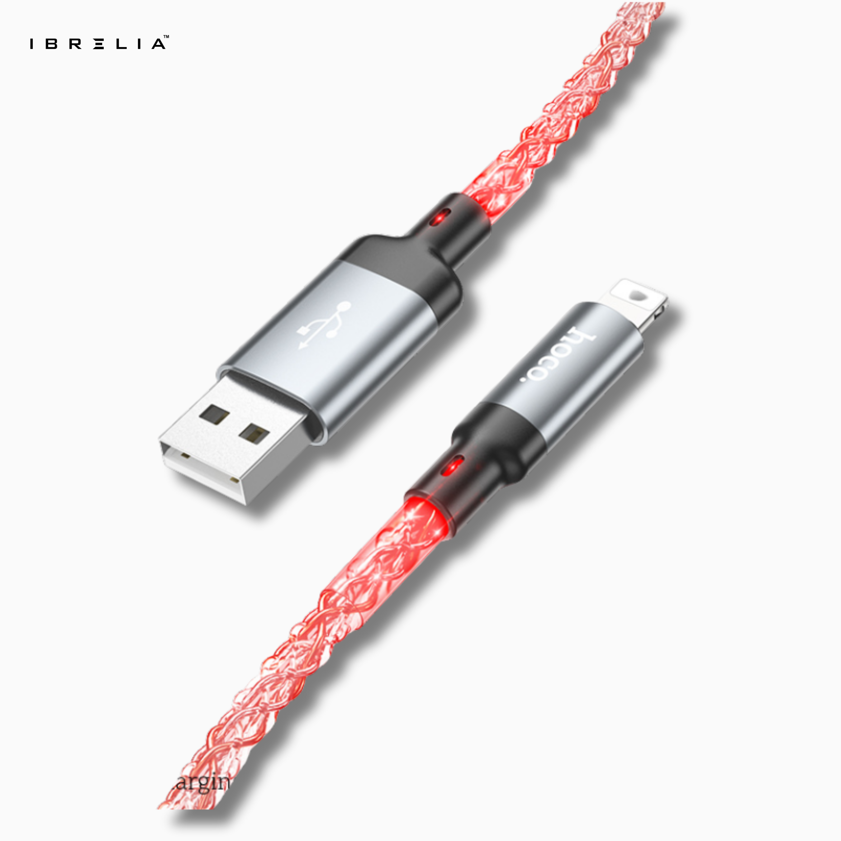 HOCO U112 Shine LED Charging Data Cable 2.4A (USB-A to iPhone) | IBRELIA™