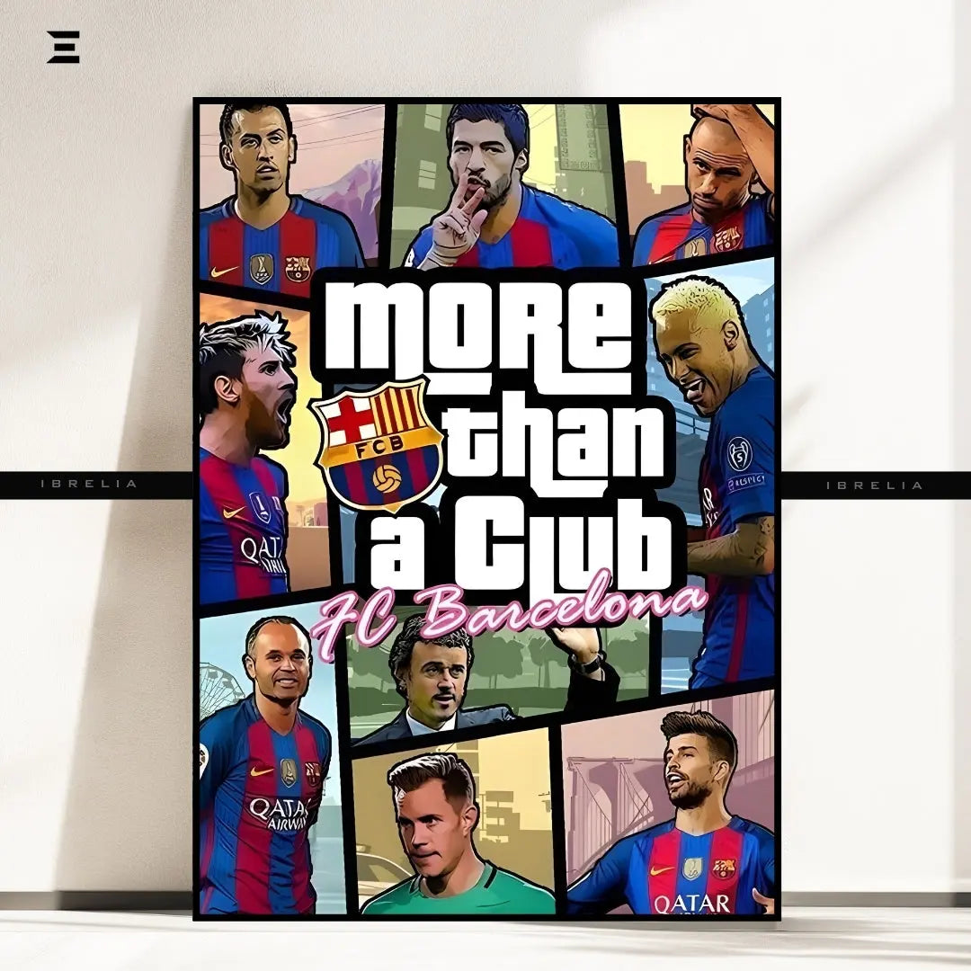 FC Barcelona Resin Wall Art – “More Than a Club” Tribute Edition | IBRELIA IBRELIA