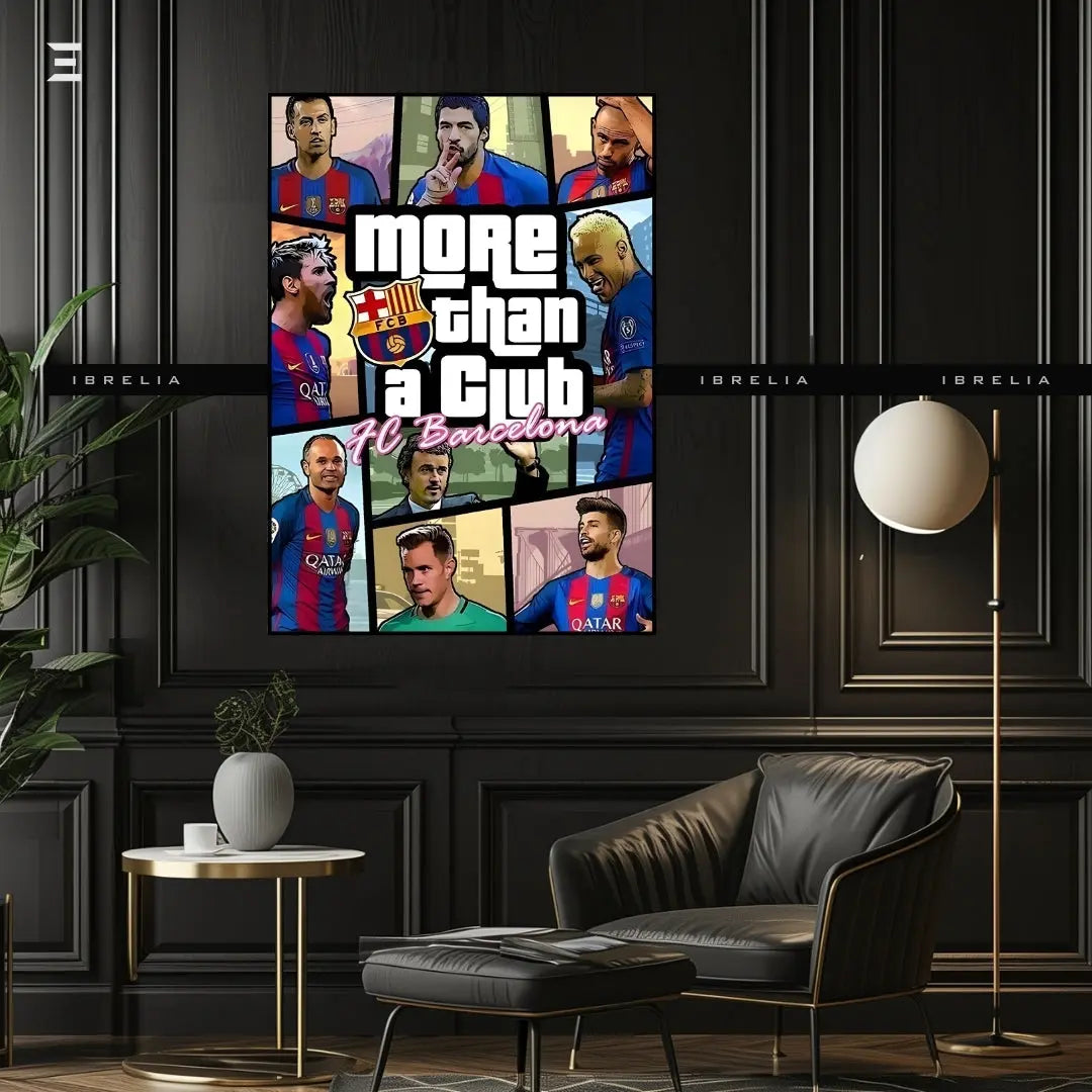 FC Barcelona Resin Wall Art – “More Than a Club” Tribute Edition | IBRELIA IBRELIA