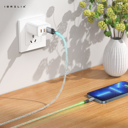 HOCO U112 Shine LED Charging Data Cable 2.4A (USB-A to iPhone) | IBRELIA™