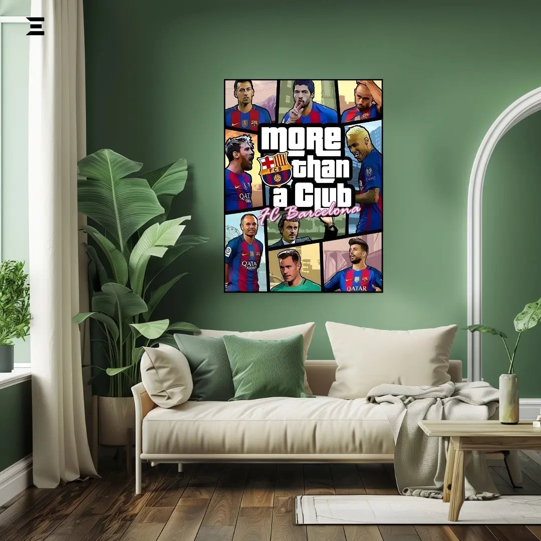 FC Barcelona Resin Wall Art – “More Than a Club” Tribute Edition | IBRELIA IBRELIA