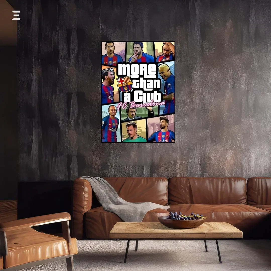 FC Barcelona Resin Wall Art – “More Than a Club” Tribute Edition | IBRELIA IBRELIA