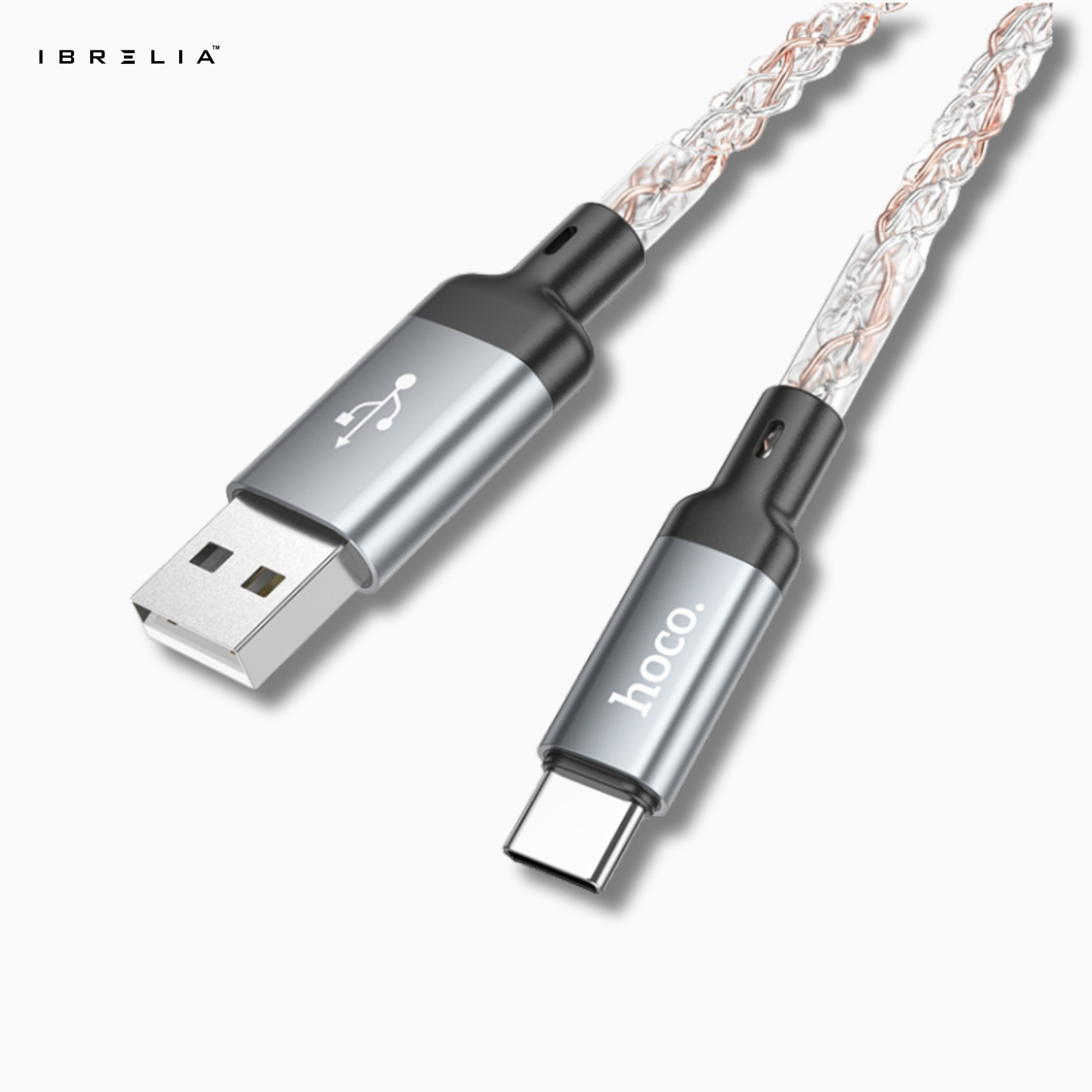 HOCO U112 Shine LED 3A Charging Data Cable (USB-A to Type-C) | IBRELIA™