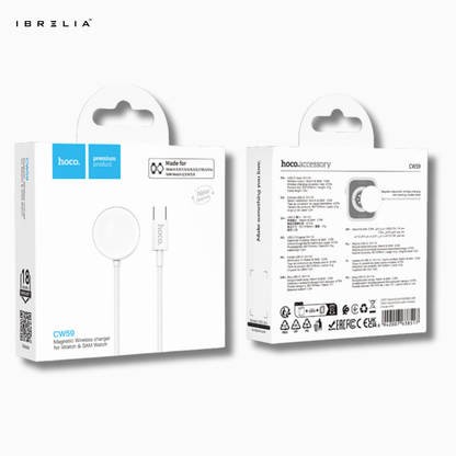 HOCO Magnetic Wireless Watch Charger CW59 – Apple Watch Fast Charging (1–9, SE/SE2, Ultra/Ultra 2) | IBRELIA