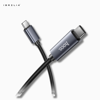 HOCO X112 Favor 60W PD Fast Charging Cable with Power Display (USB-C to USB-C) | IBRELIA™