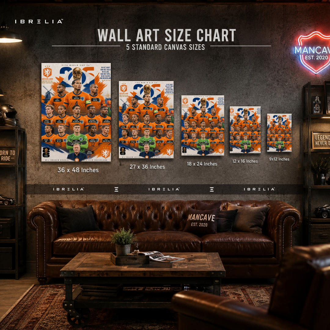 Netherlands FIFA World Cup 2026 Team Wall Art – Oranje Football Poster | IBRELIA™