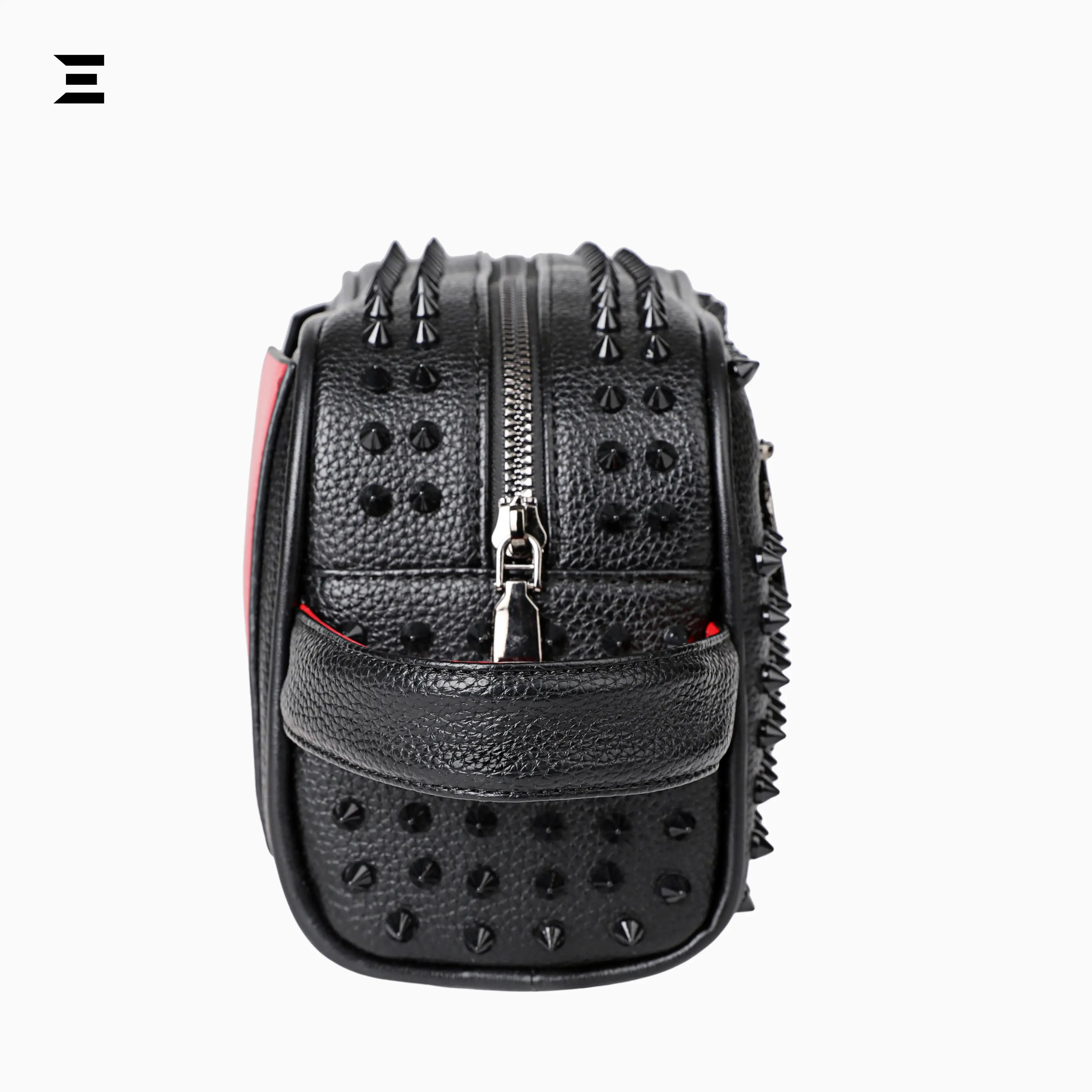 Elegant Black Rivet Leather Wrist Clutch – Unisex Evening & Party Bag IBRELIA™ IBRELIA