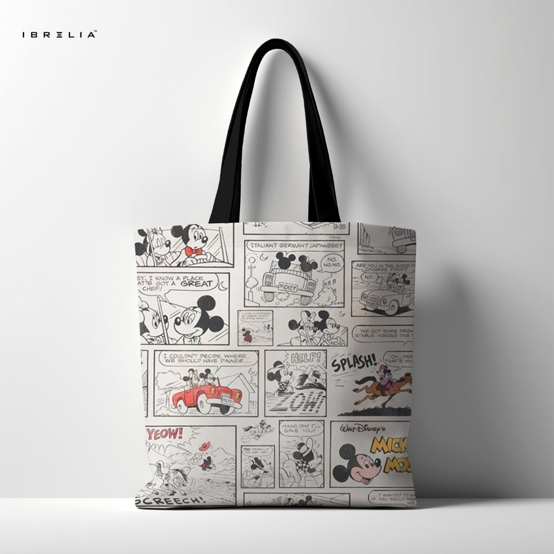 IBRELIA™ Vintage Comic Strip Tote Bag – Retro Cartoon Panel Tote IBRELIA