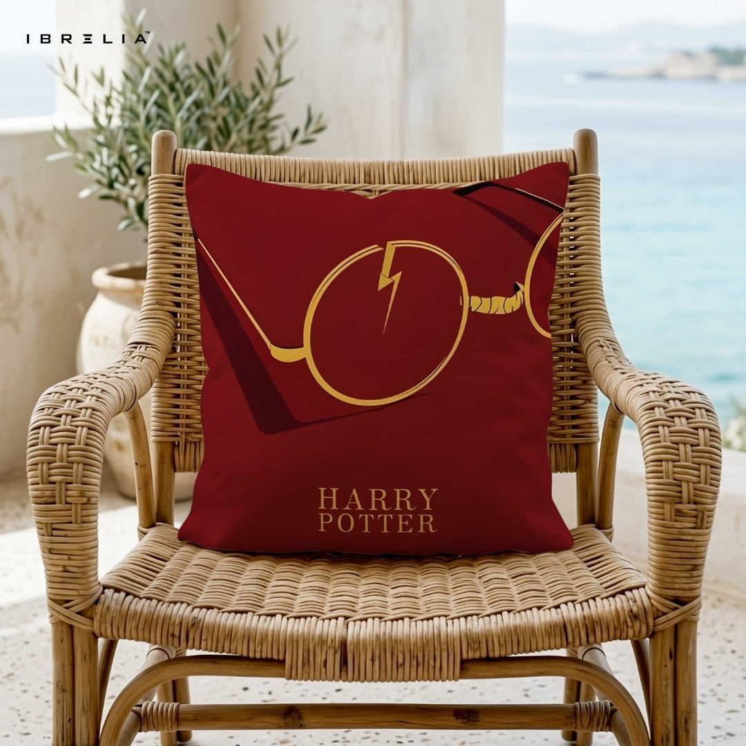 Harry Potter Inspired Cushion | Lightning Glasses Design | Minimal Wizard Aesthetic Cushion | IBRELIA™ IBRELIA