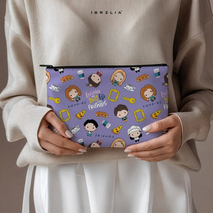 Purple Coffee Squad Makeup & Pencil Pouch – Double-Sided Print – IBRELIA™
