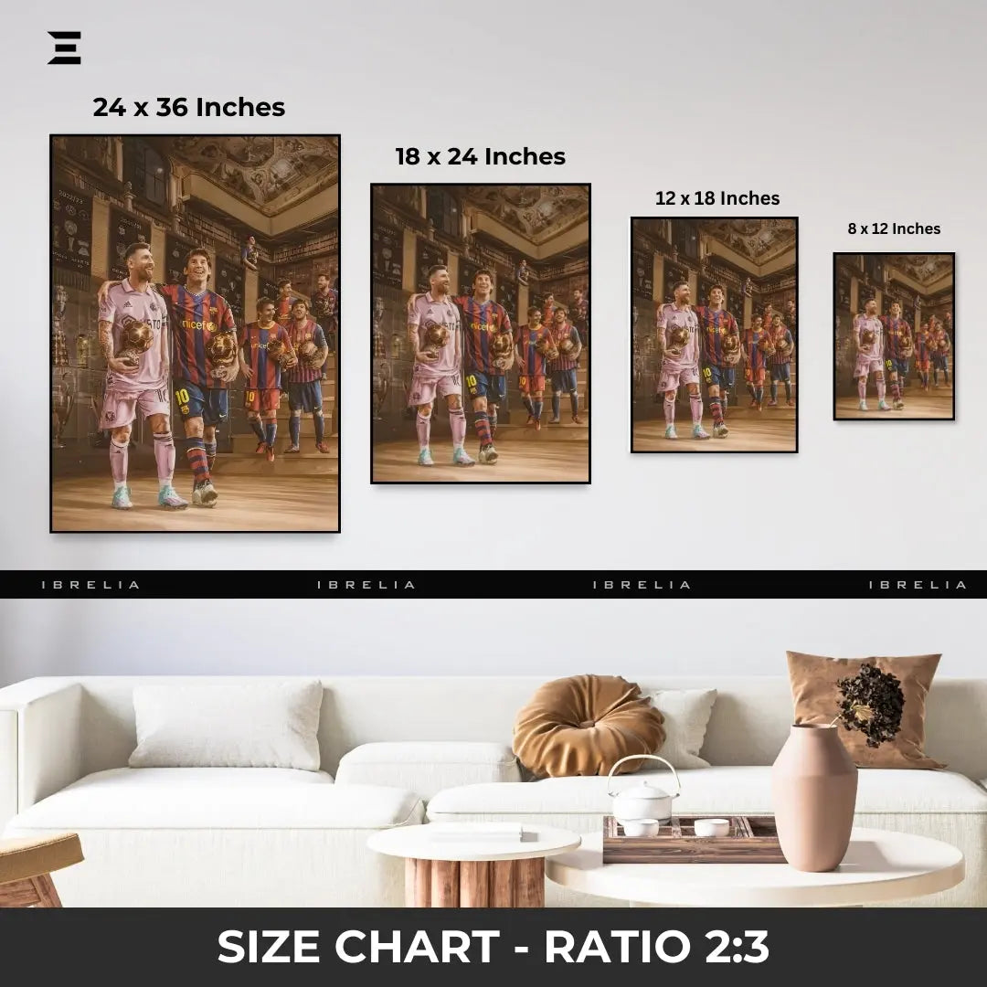 Lionel Messi Resin Wall Art – Ballon d’Or Legacy Edition IBRELIA