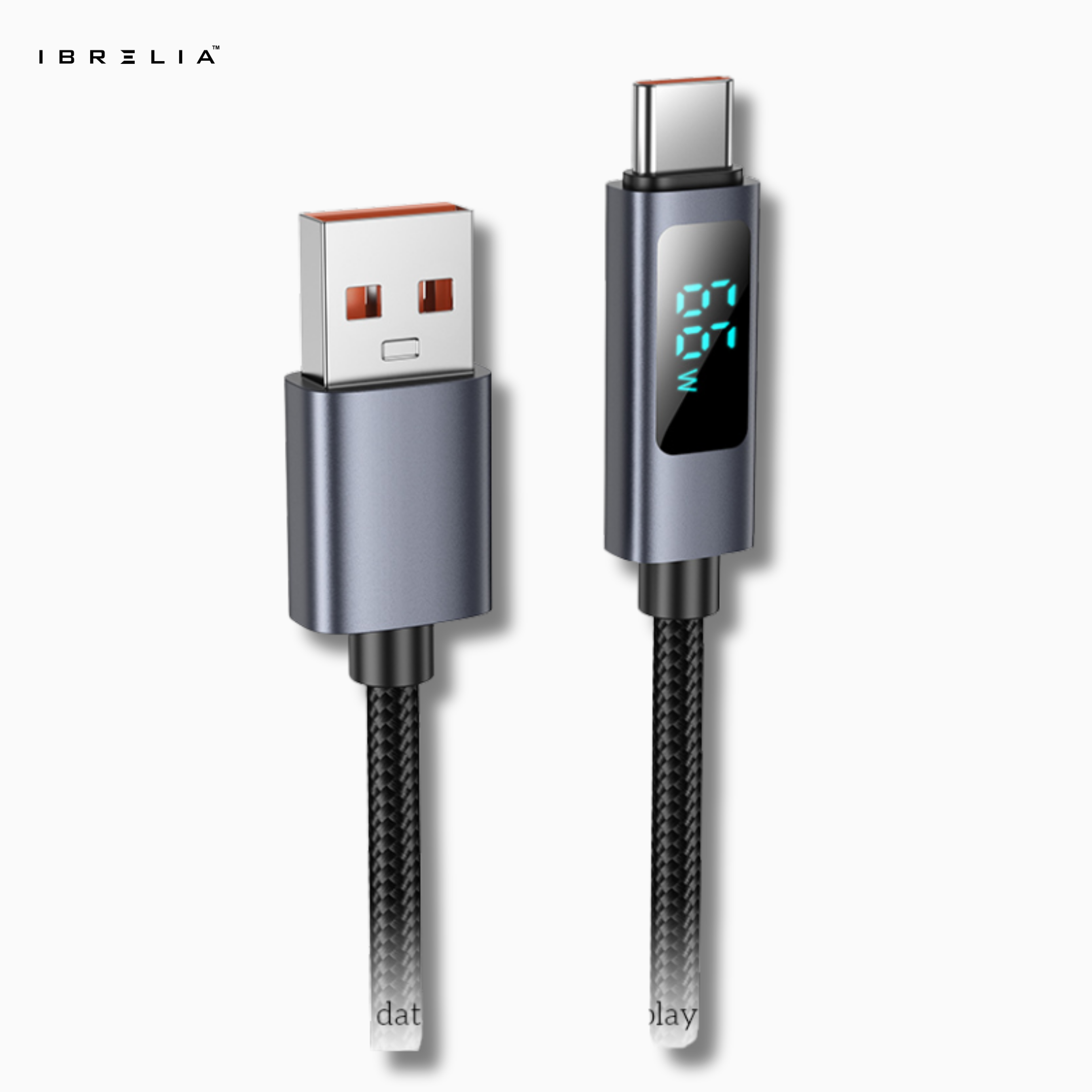 HOCO X112 Favor 5A Fast Charging Cable with Power Display (USB-A to Type-C) | IBRELIA™