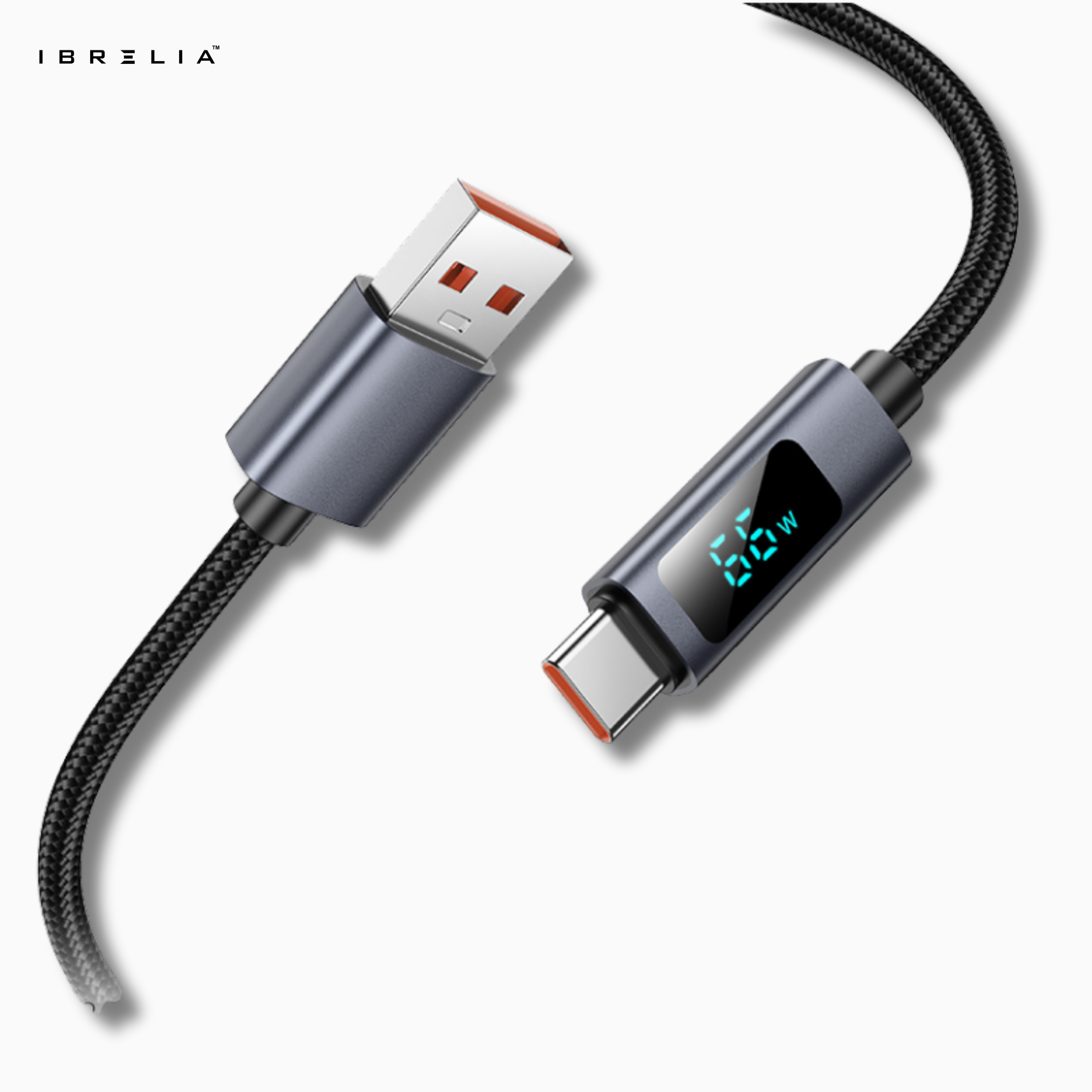 HOCO X112 Favor 5A Fast Charging Cable with Power Display (USB-A to Type-C) | IBRELIA™