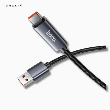 HOCO X112 Favor 5A Fast Charging Cable with Power Display (USB-A to Type-C) | IBRELIA™ IBRELIA